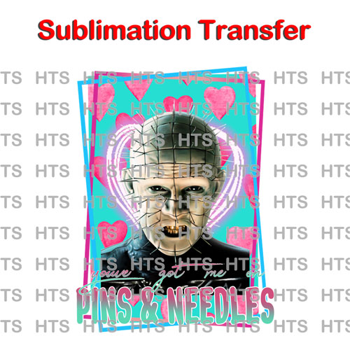 hellraiser valentine ready to press sublimation iron on transfer